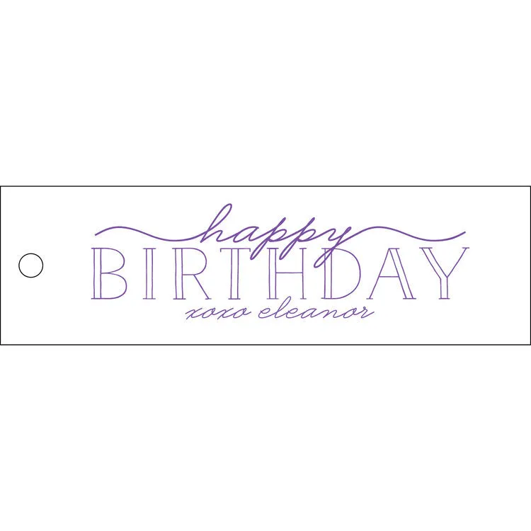Letterpress Gift Tag Birthday 8