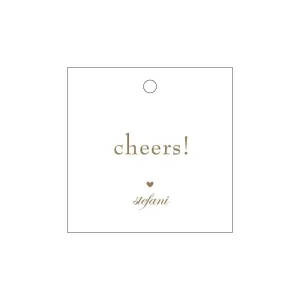Letterpress Gift Tag Cheers 4