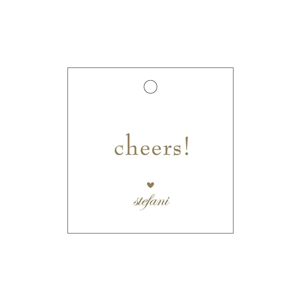Letterpress Gift Tag Cheers 4
