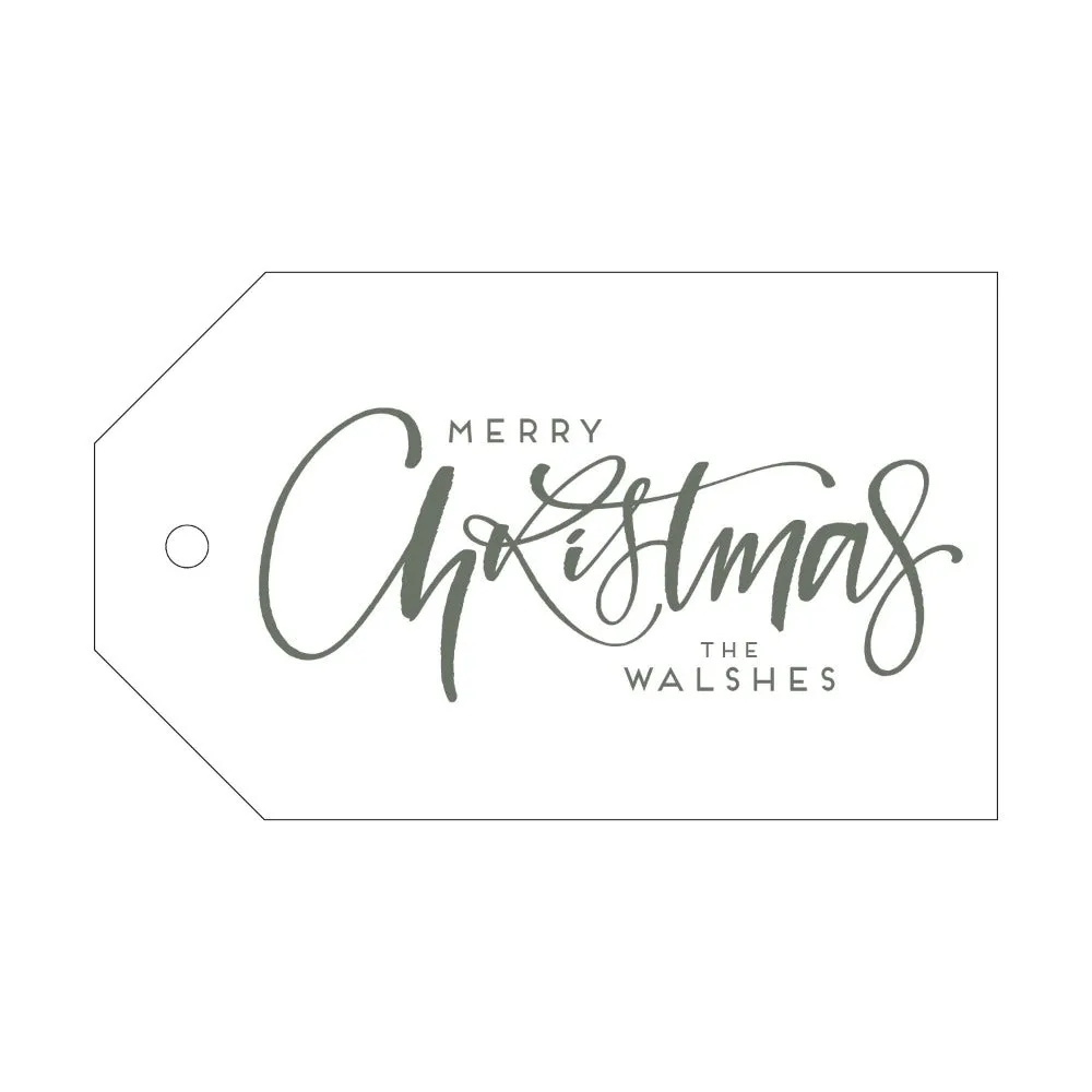 Letterpress Gift Tag Holiday 8