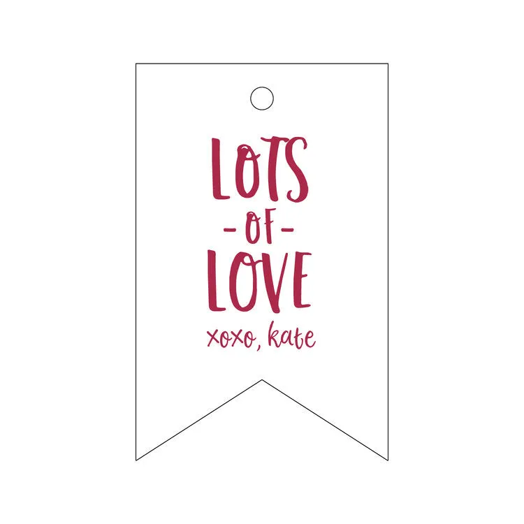 Letterpress Gift Tag Love 4