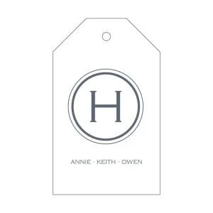 Letterpress Gift Tag Monogram 3