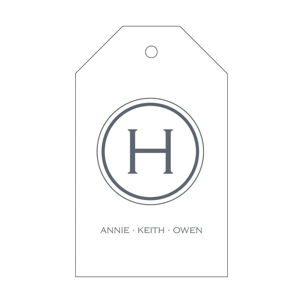 Letterpress Gift Tag Monogram 3