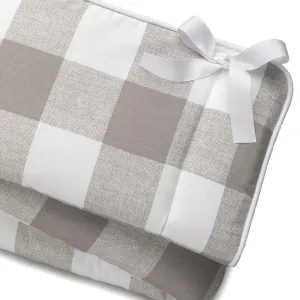 Liz & Roo Buffalo Check (Taupe) Crib Rail Cover