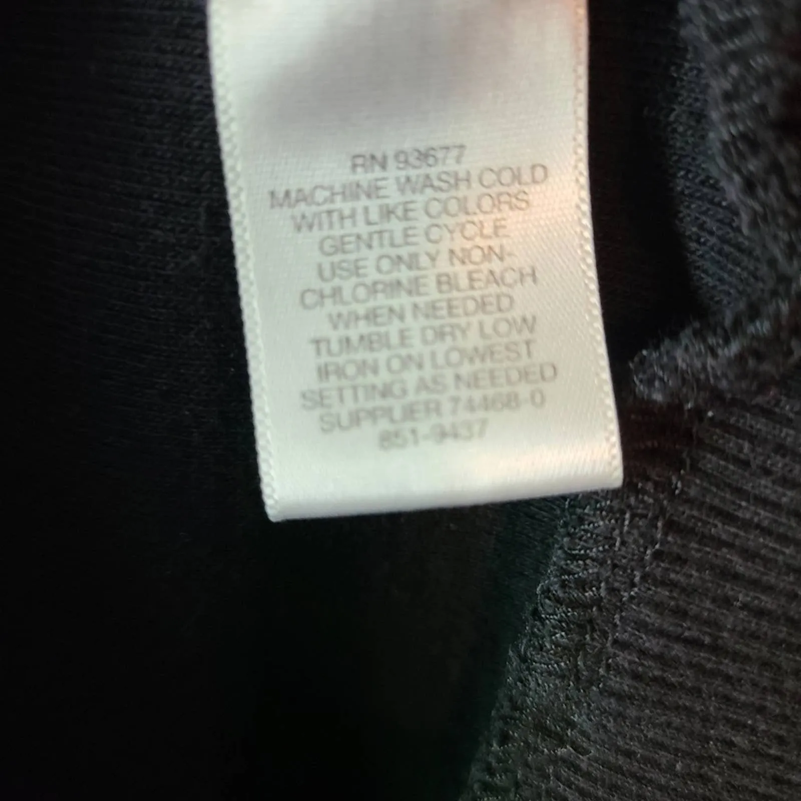 Liz Claiborne Black Zip Up Hooded Jacket