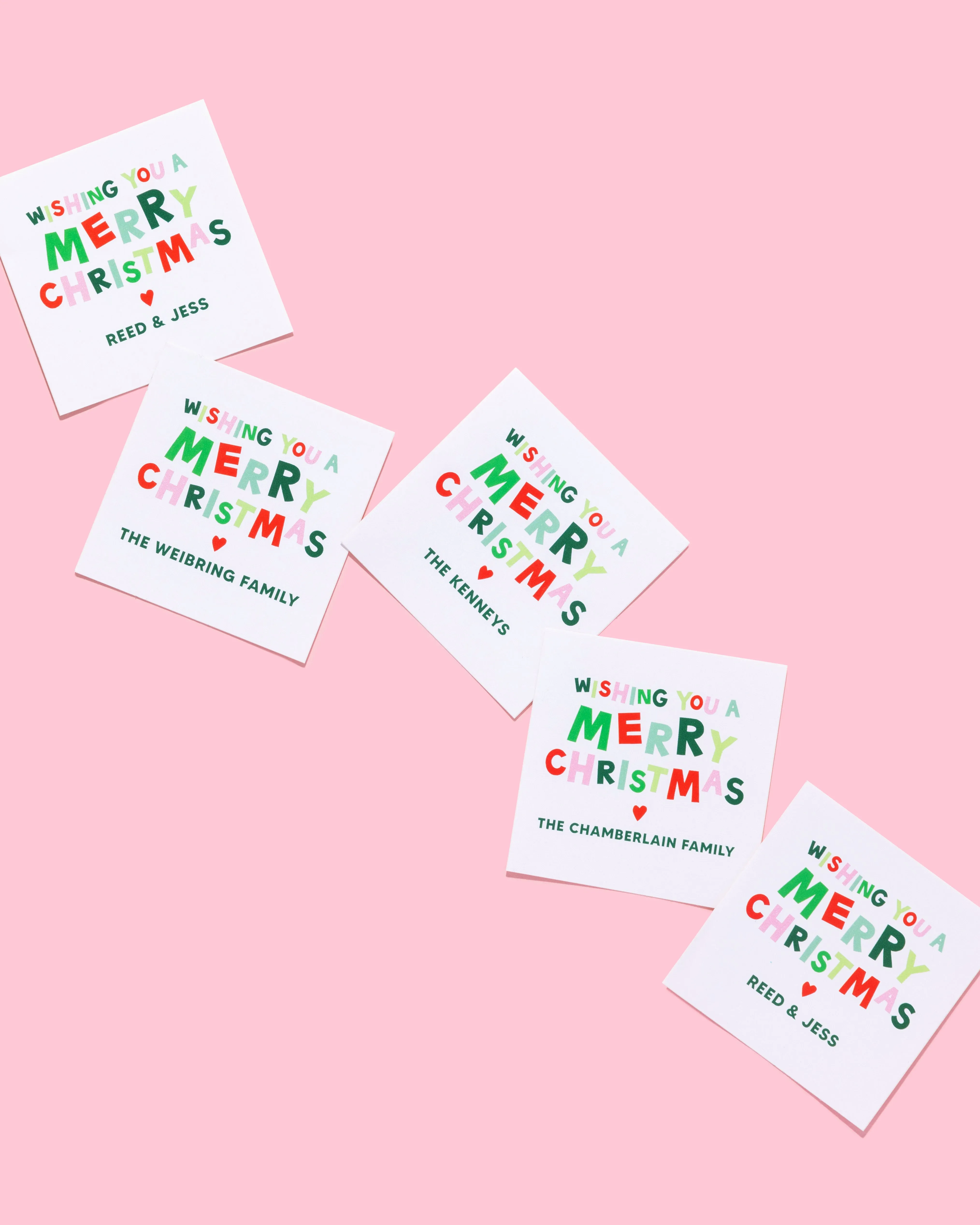 Merry Christmas Personalized Gift Tag & Sticker