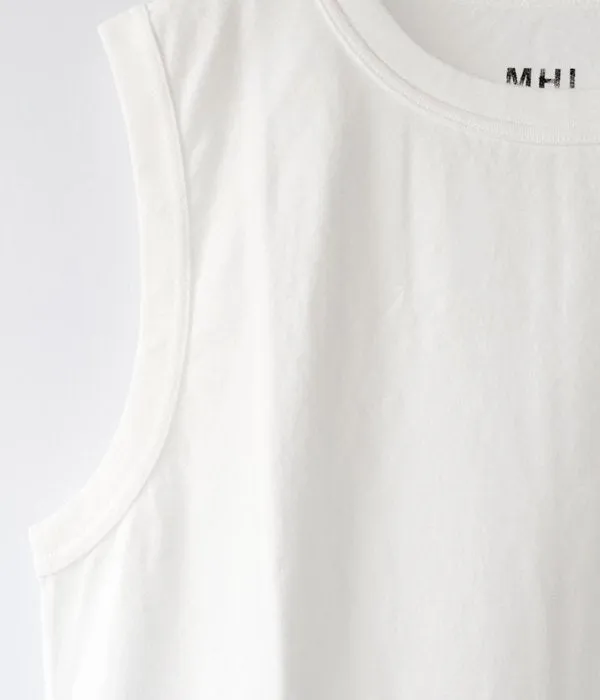 MHL./GARMENT DYE BASIC JERSEY TANK (WHITE)