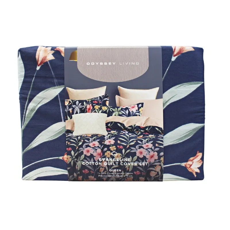 Odyssey Living Evangeline Cotton Multi Quilt Cover Set