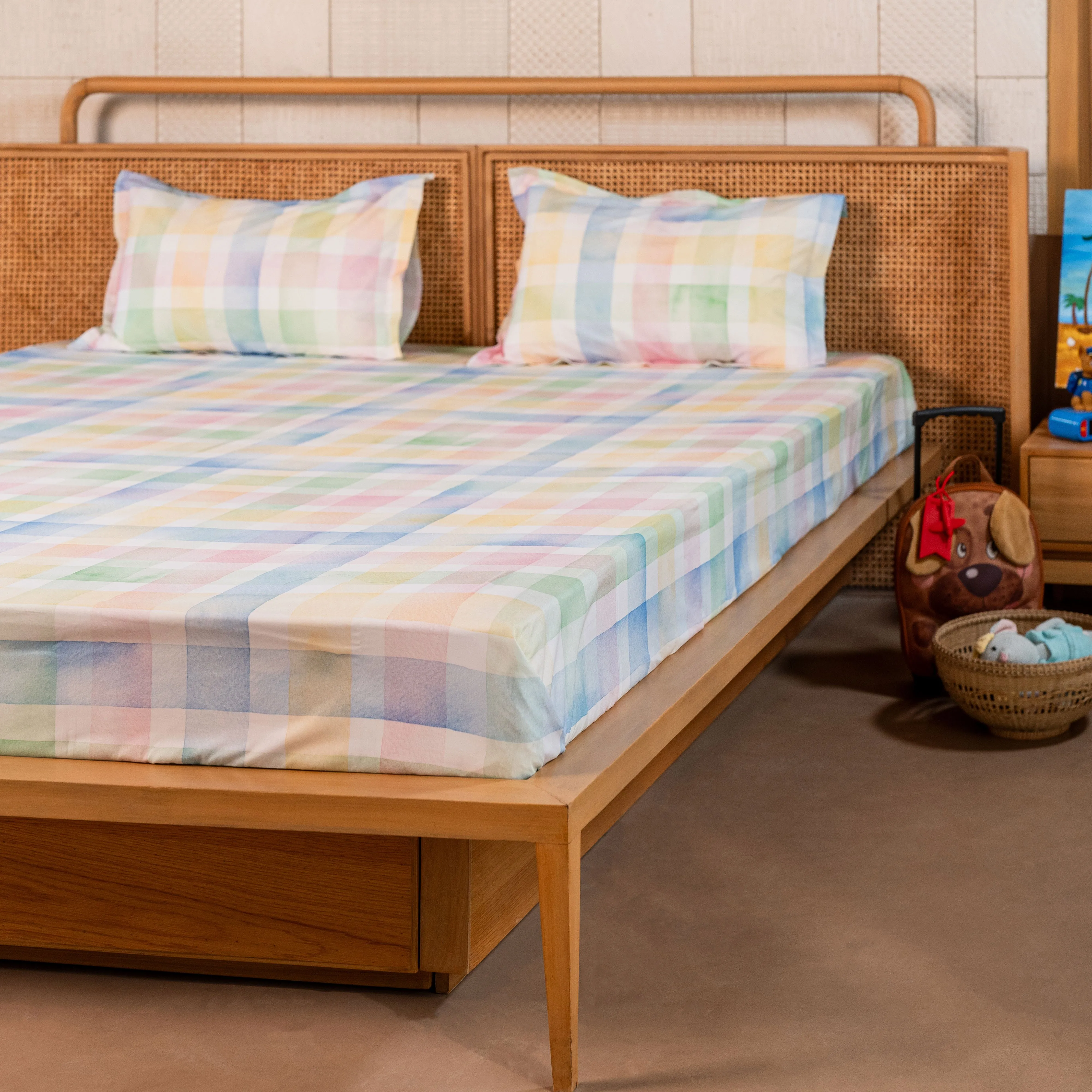 Passport To Wonderland  Bed Sheet (Single/Double/King/Fitted/Crib)