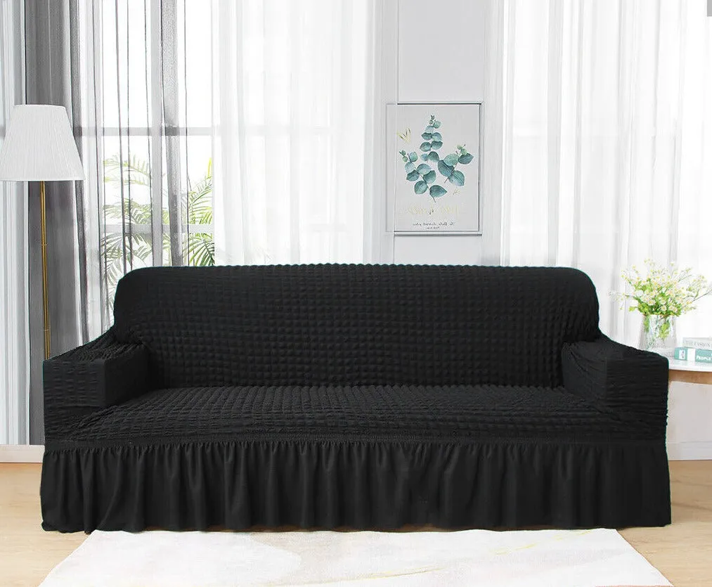 Persian Style Bubble Sofa Cover - Black
