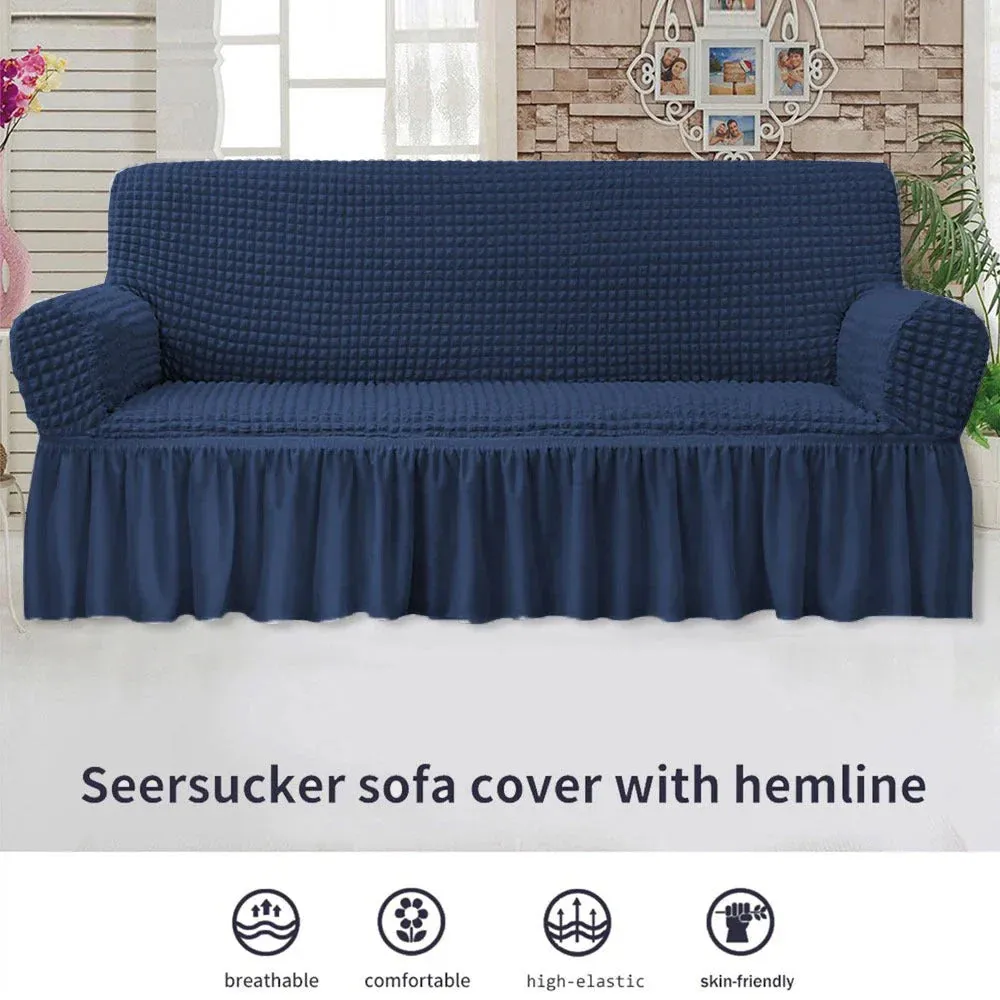 Persian Style Bubble  Sofa Cover - Blue