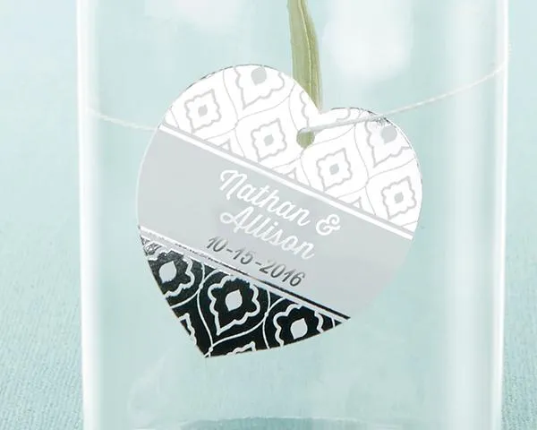 Personalized Heart Foil Tag - Copper (Set of 36)