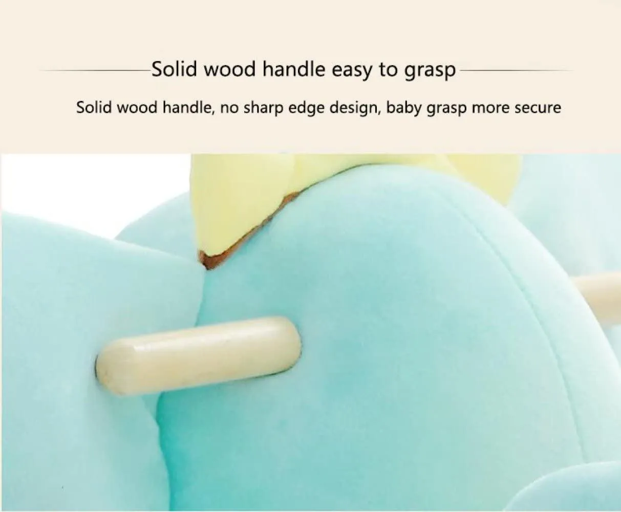 Plush Elephant 2 in 1 Rocker with Wheels & Handle