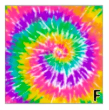 Printed Heat Transfer Vinyl HTV TIE DYE Rainbow
