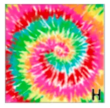 Printed Heat Transfer Vinyl HTV TIE DYE Rainbow