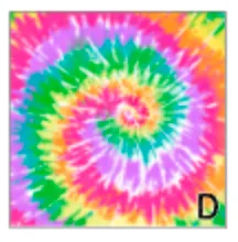 Printed Heat Transfer Vinyl HTV TIE DYE Rainbow