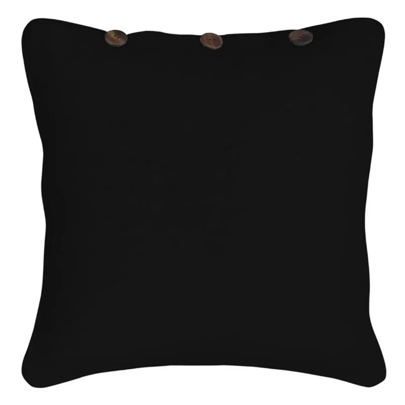 RANS London Black with button 43x43cm Cushion Cover