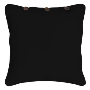RANS London Black with button 43x43cm Cushion Cover