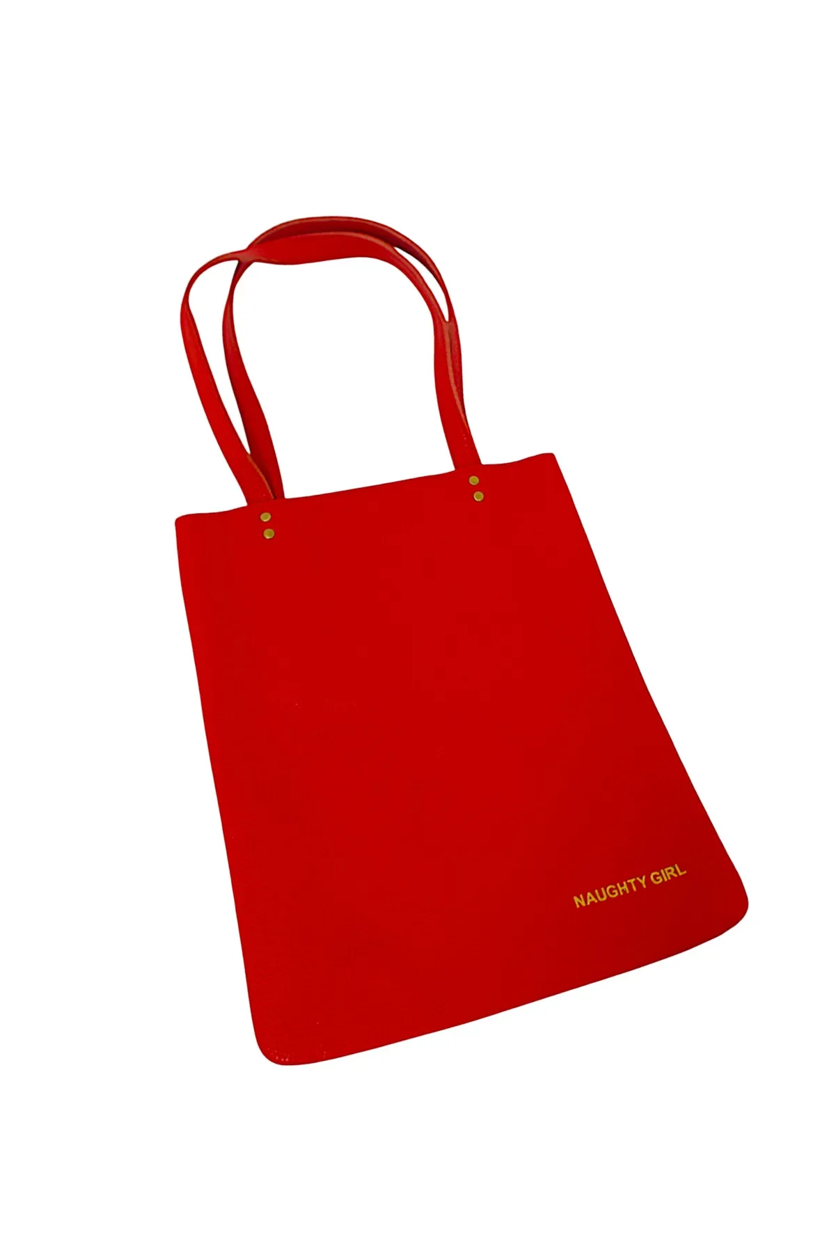 Red Leather Tote Bag
