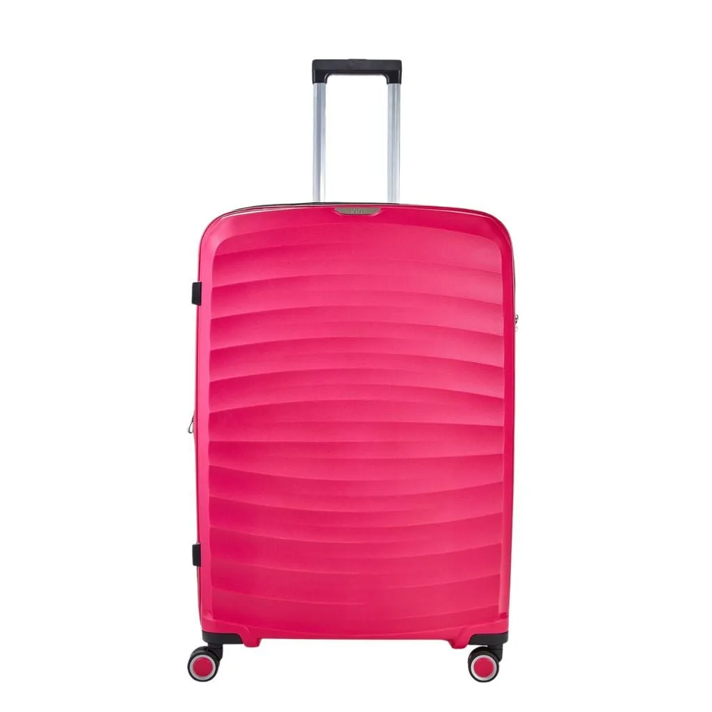 Rock Sunwave 79cm Large Expander Hardsided Luggage - Pink