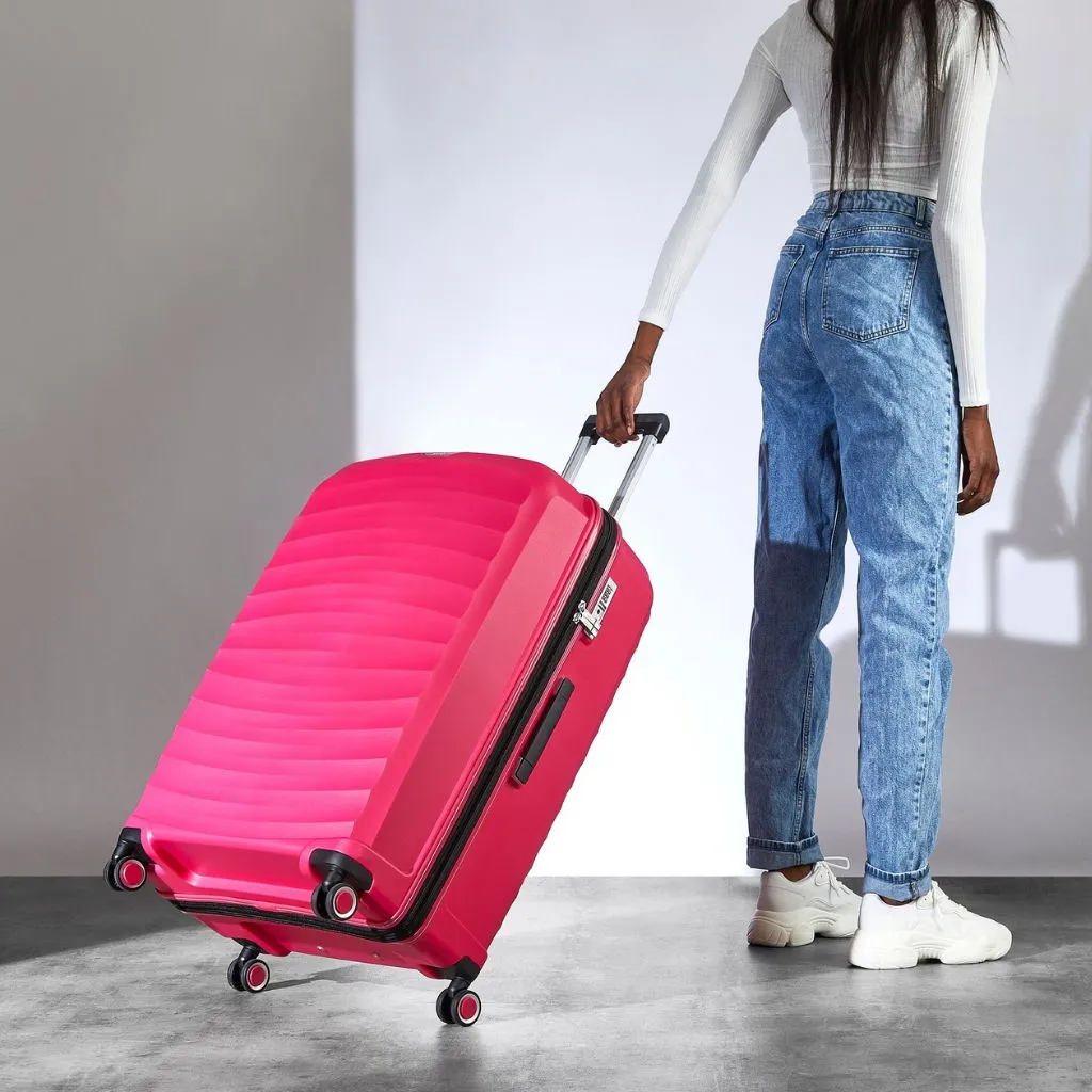 Rock Sunwave 79cm Large Expander Hardsided Luggage - Pink