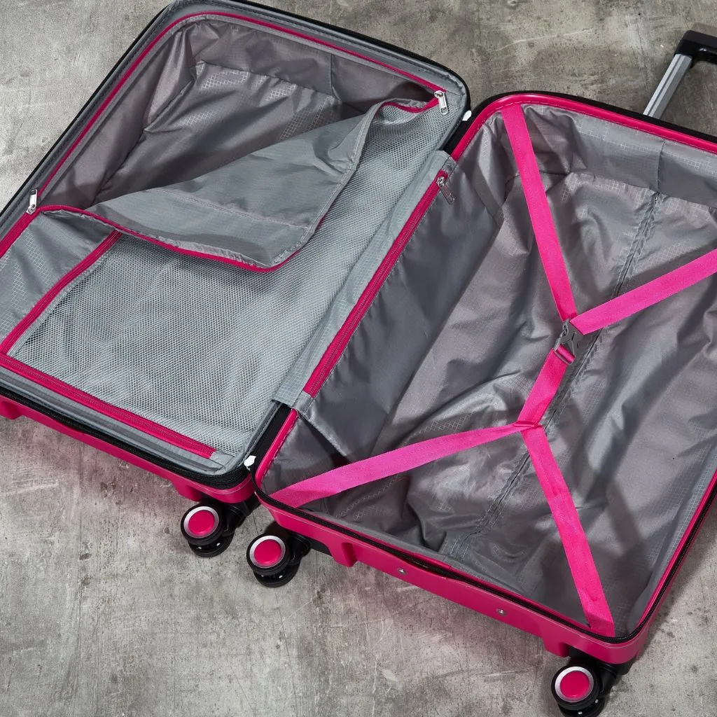 Rock Sunwave 79cm Large Expander Hardsided Luggage - Pink