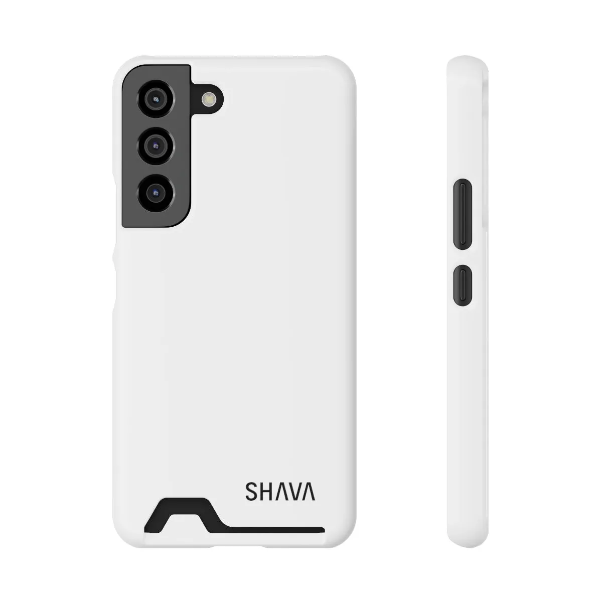 Simple Phone Cases With Card Holder - White