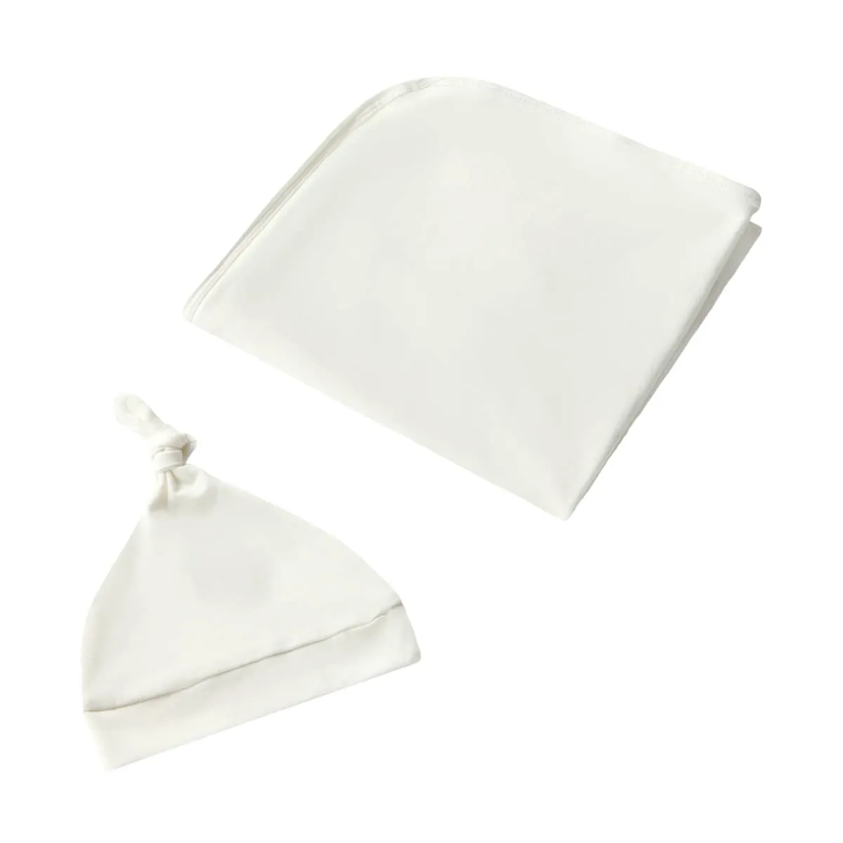 Snuggle Hunny Jersey Wrap with Matching Headwear - Milk Organic