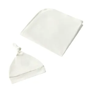 Snuggle Hunny Jersey Wrap with Matching Headwear - Milk Organic