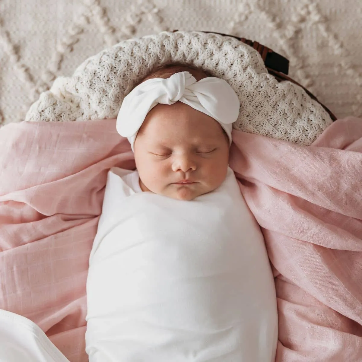 Snuggle Hunny Jersey Wrap with Matching Headwear - Milk Organic