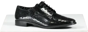 Tod's Black Lace Up Monogrammed Shoes UK 6 EU 39 