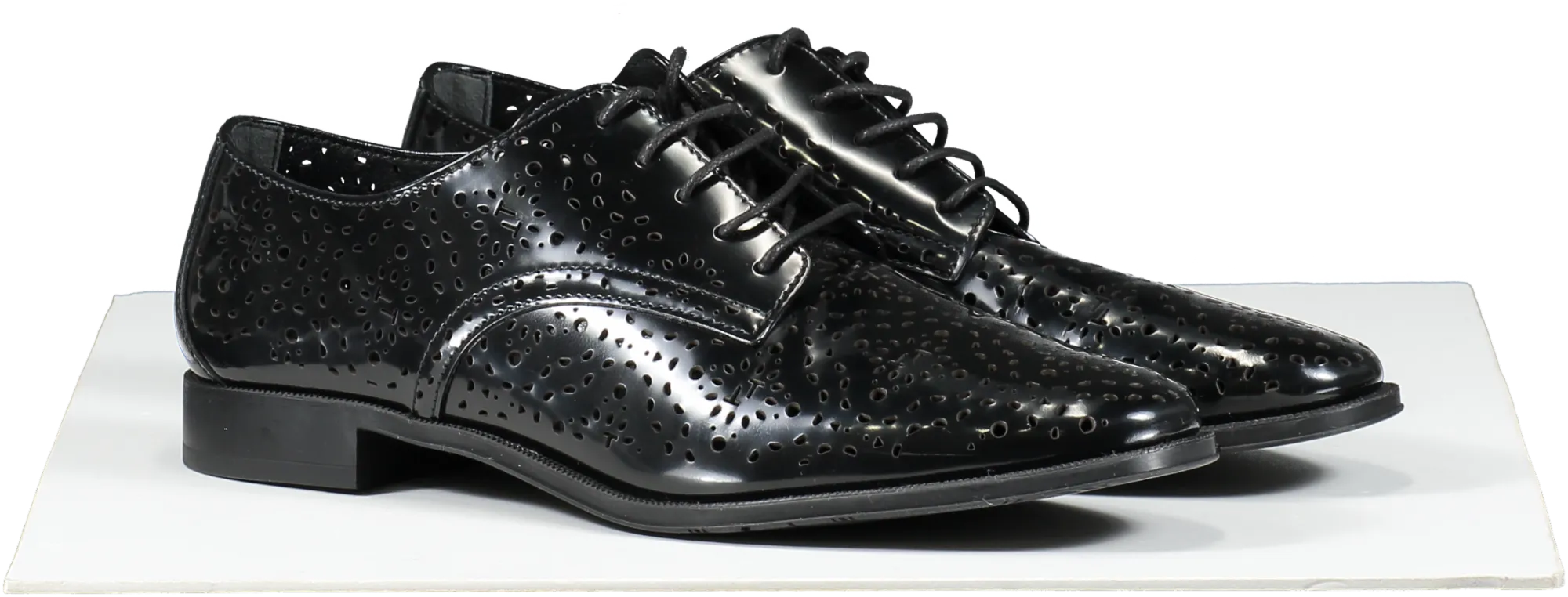 Tod's Black Lace Up Monogrammed Shoes UK 6 EU 39 
