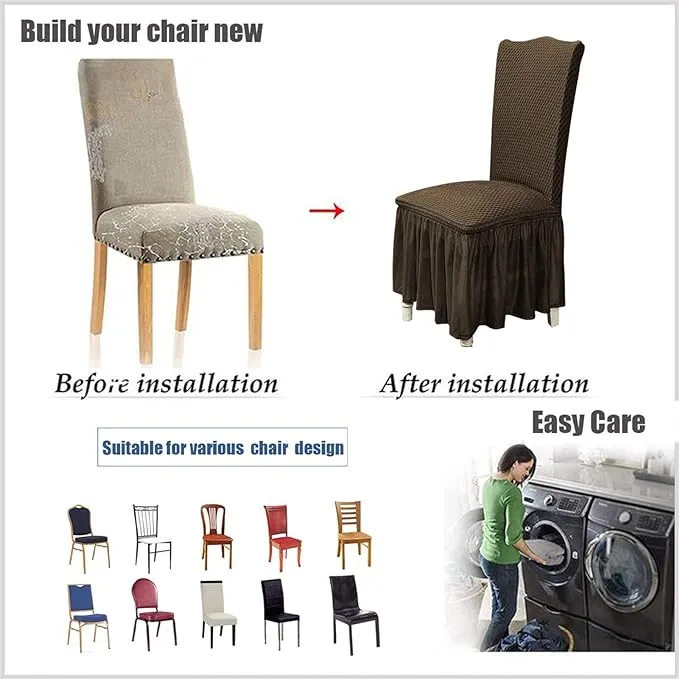 Turkish Style Dining Chairs Covers  - Brown
