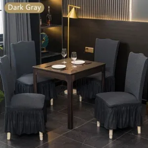 Turkish Style Dining Chairs Covers  -  Dark Grey