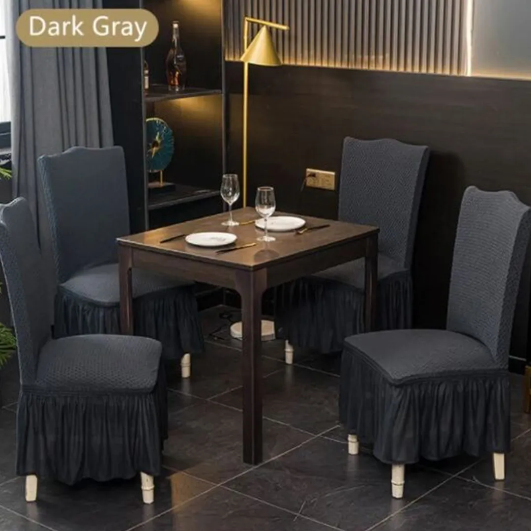 Turkish Style Dining Chairs Covers  -  Dark Grey