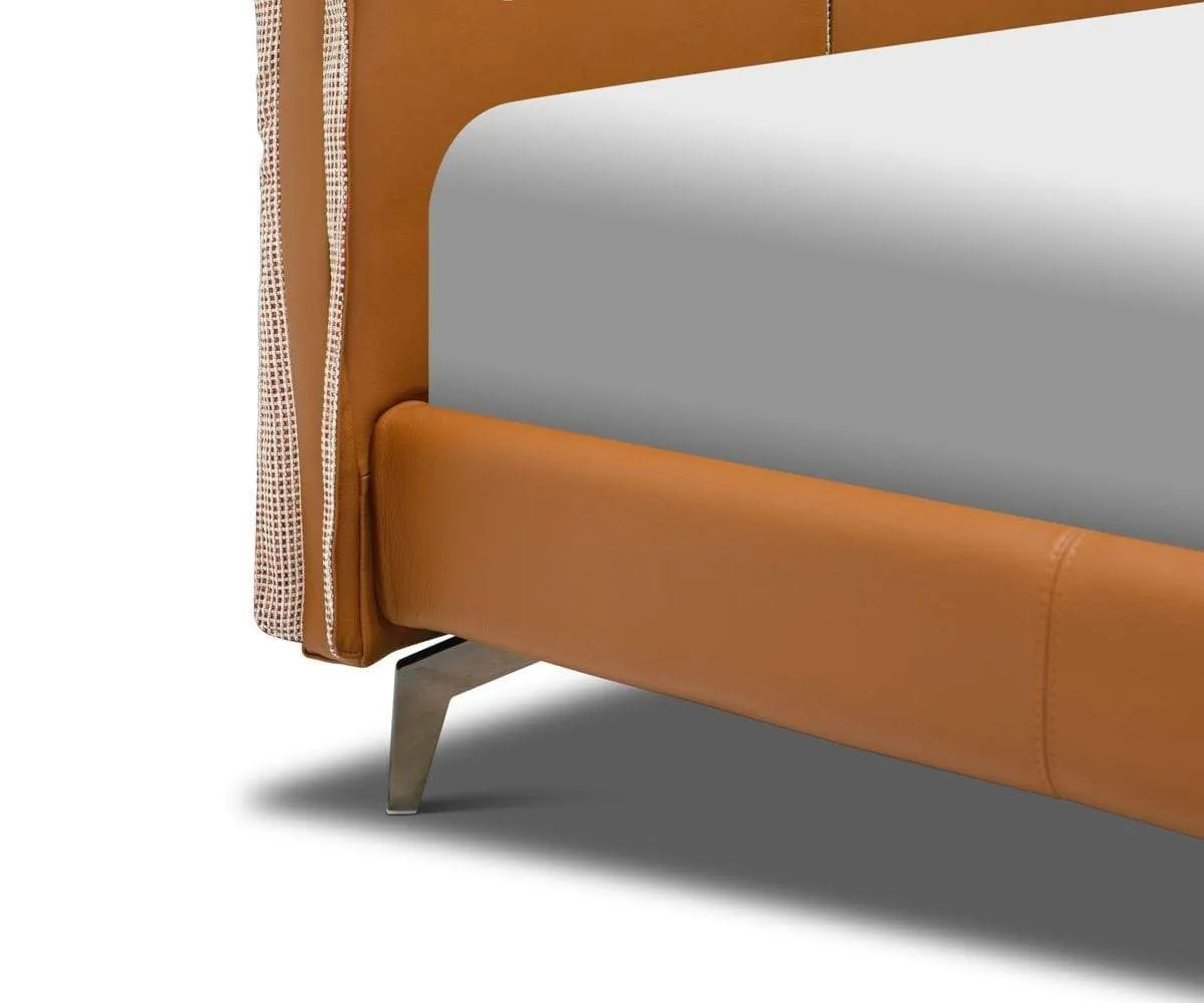 Varra Leather Upholstered Bed